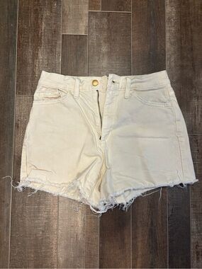 Universal Thread Highest Rise Shortie Cream Denim Shorts